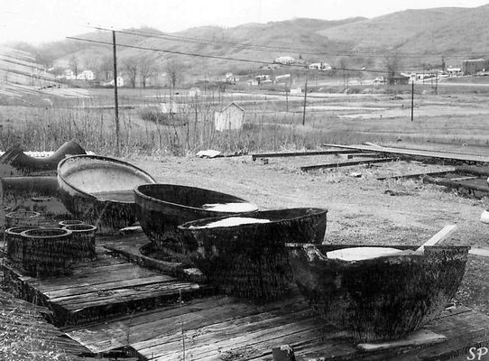 saltkettles.jpg
Salt kettles in the Upper Well Fields, Saltville, VA 1966.  [i]Saltville Progress Photo.[/i]  Courtesy of Don Smith [email]dsmith1043@comcast.net[/email]

