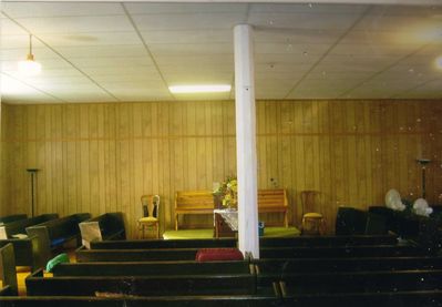Chilhowie - Interior of St. Clair's Bottom Primitive Baptist Church
Photo by Jeff Weaver, February 24, 2008.

