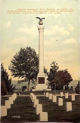 spanam1
This monument in Arlington National Cemetery is shown here in a 1913 postcard.
