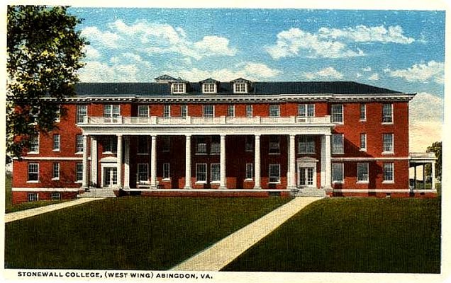 stonewallcollege~1.jpg
This is a circa 1918 postcard showing the west wing of Stonewall College in Abingdon.
