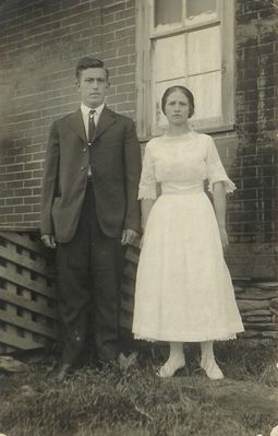 sturgillfcblannie.jpg
F. Carl Sturgill and Blannie Emaline Spencer, daughter of William Troy and Alice Osborne Spencer and twin of John Blake, wedding picture in 1916  Courtesy of Eleanor Jo Cox [email]ejcox@naxs.com[/email]
 

