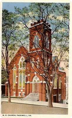 Tazewell - Tazewell Methodist Episcopal Church
This is from an early 1930s linen postcard.
