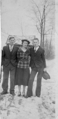 Thompson, Lester, Clyde (Hudler) and Blair
This photograph was taken in downtown Sussexin the 1940s.
