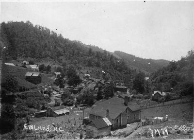 Todd - General View
This picture of Elkland, NC(present day Todd) is in about the 1910's.  To the far right is the home of David Cyrus Howell(torn down in 2000), the original train depot is in the center of the picture,  behind this is the Todd General Store before being enlarged to its present size,  to its left is the store owner's house,  white frame church (left side of picture) is now brick and is the Blackburn Tabernacle,  large victorian house to the far left backside of church is the Dr. Blackburn house(burned many years ago).Cuirtesy of Paul Howell[email]docnpaul@bellsouth.net[/email]
