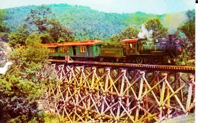 Blowing Rock - Tweetsie Railroad Trestle
From a 1960s postcard.

