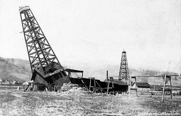 wellfieldtrouble1910.jpg
This circa 1910 photo shows a well derrick in a state of collapse.  Courtesy of Don Smith [email]dsmith1043@comcast.net[/email]
