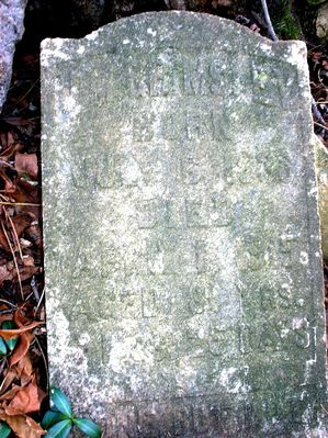 wmgrimsleystone.jpg
Photo November 5, 2006 by Chrissie A. Peters.  This stone is in the Elisha Anderson Cemetery.
