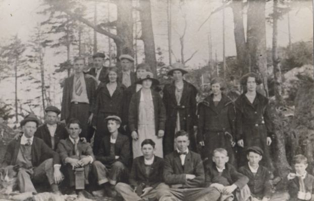 wolfknobsch1924.jpg
In the back row, left to right:  Hoyle Weaver, Claude Spencer, Hazel Owen, Marvin Weaver, Winnie Weaver, Clara Weaver, Florence Weaver, Sybil Owen, and Mattie Weaver
In the front row, left to right:  Luther Farmer, Reuben Kilby, Ray Weaver, Cody Owen, Cleve Sturgill, Otis Kilby, Ralph Spencer, Herbert Sturgill and Raymond Owen.
