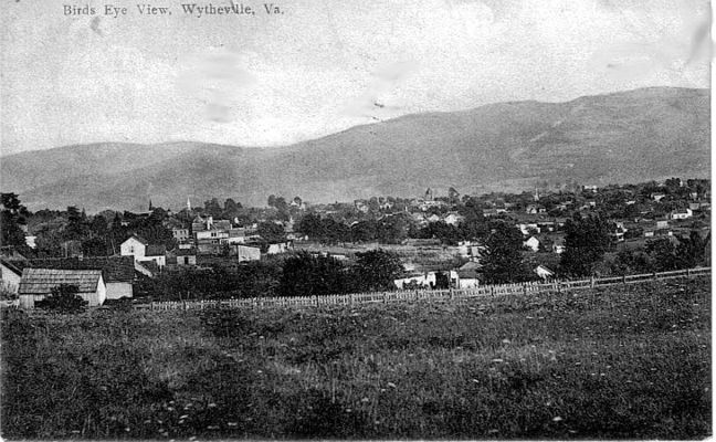 Wytheville - Bird's Eye View
This is a circa 1910 postcard view.
