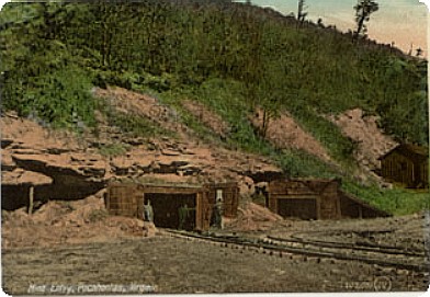 pocamine1908.jpg
This 1908 postcard shows the entry way for a mine in Pocahontas, Virginia.
