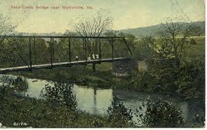 reedcreekbridge.jpg
This ca. 1914 view shows the Norfolk & Western Railroad Bridge over Reed Creek near Wytheville.
