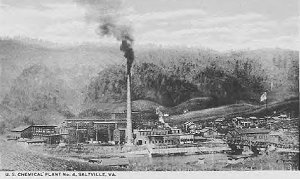 uschem4.jpg
A facility built in Saltville, Virginia to produce poison gas for World War I.  Demolished in 1919.  From an old postcard.
