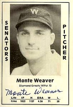 Weaver, Montgomery Morton
Born June 15, 1906 on Helton, Ashe County, North Carolina.  He broke in the major leagues in the 1931 season pitching for the Washington Senators.
