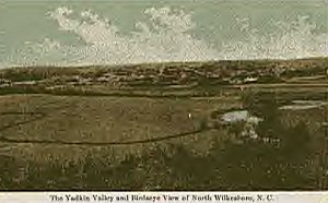 wilkesborobeye1913.jpg
This view of Wilkesboro is shown in a postally used card from 1913.
