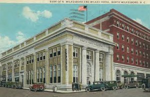Bank of N, Wilkes
This linen era postcard is from the 1930-45 period.

