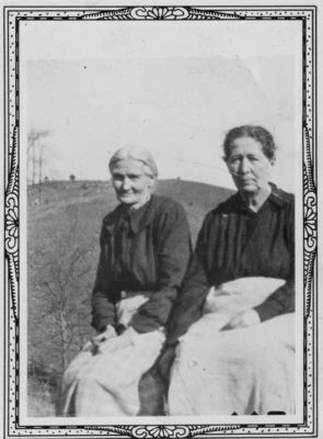 131.jpg
This photo shows Polly Ann Busic Richardson (1860-1938) on the left and Mrs. Sullivan on the right.  They both lived near Troutdale, Grayson County, VA.
