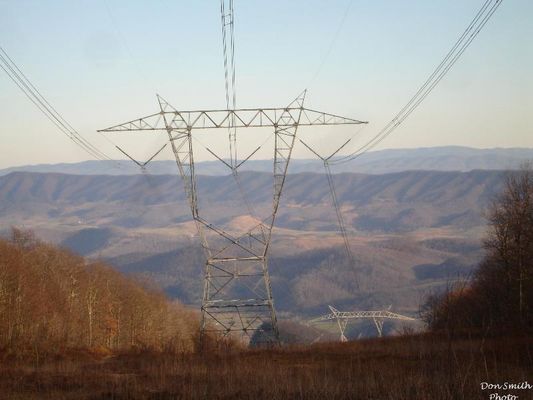 FLATTOP072.jpg
LOOKING EAST FROM FLAT TOP MOUNTAIN. THE 765 kV LINE NEAR THE TOP OF THE MOUNTAIN IS COMING FROM BROADFORD HEADED TO CARBO IN RUSSELL COUNTY.  Courtesy of Don Smith [email]dsmith1043@comcast.net[/email] 
