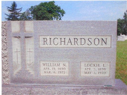 Richardsn Grave Marker
William Nathan & Lockie Louvenia Baldwin Richardson Tombstone

Mt. View Cemetery, Sykesville, Maryland

Courtesy of Karen Lovell [email]rackracing@charter.net[/email]
