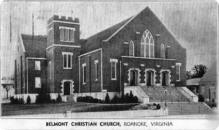 Roanoke - Belmont Christian Church
This is a real photo postcard from the 1940s.
