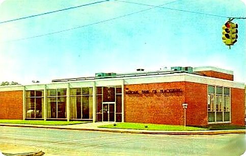Blacksburg - National Bank of Blacksburg
This is from a 1960-1970 era postcard.
