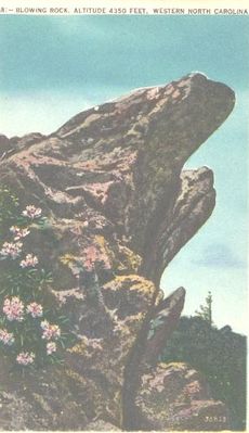 blowingrock.jpg
This is rock the formation which gives the village its name.  This postcard view is from 1930-45.
