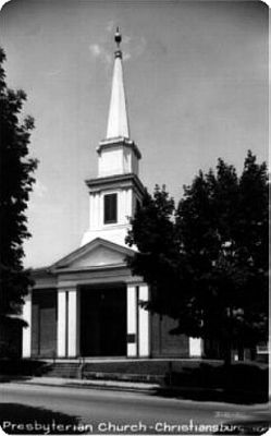 Christiansburg - Christiansburg Presbyterian Church
From a 1940s postcard.  [url=http://www.cpc-online.org/]Their website may be found by clicking here[/url].
