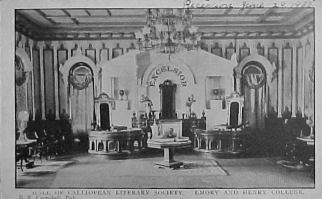 ehcalliapeanlitsoc.jpg
This 1908 postcard shows the hall of the Calliapean Literary Society.
