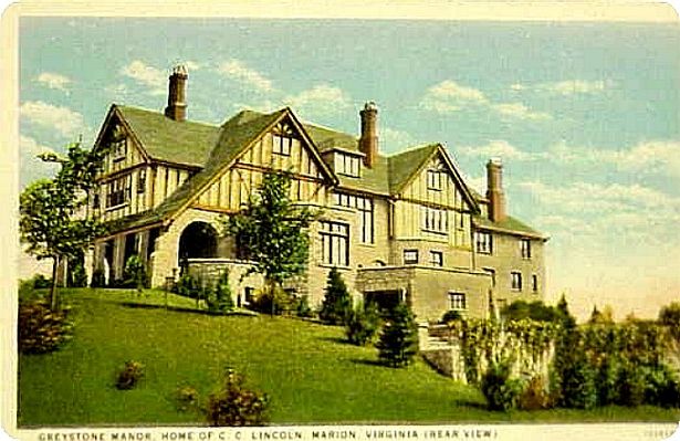 greystonemanor.jpg
This 1920s postcard shows the rear view of the Greystone Manor, home of C. C. Lincoln.
