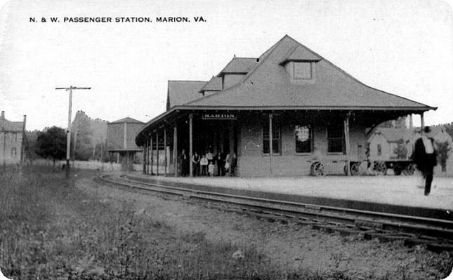 mariondepot1910.jpg
This is a circa 1910 postcard view of the Norfolk and Western Depot in Marion, VA.
