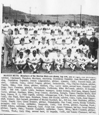marionmets1967.jpg
This is a 1967 photo of the semi-pro team in the Appalachian League.
