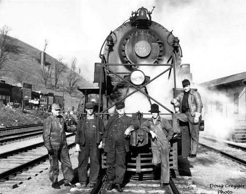 nwcrew.jpg
NORFOLK AND WESTERN TRAIN CREW / SALTVILLE, VA. / CIRCA 1941
 
ANYONE WHO MIGHT KNOW THE MEN PICTURED HERE, PLEASE SEND THEIR NAMES TO [email]dsmith1043@comcast.net[/email] OR TO JEFF WEAVER AT [email]Jweaver300@aol.com[/email].  Photo courtesy of Don Smith.



