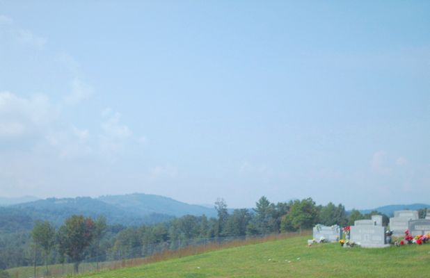 pics 023.jpg
Photo September 10, 2006 by Jeff Weaver.  This view shows the mountains over in Ashe County from the Cranberry Primitive Baptist Church Cemetery.
