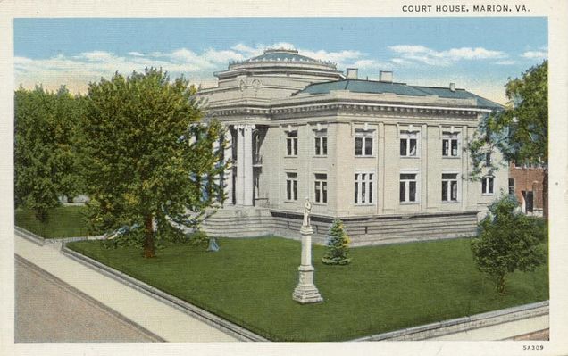 smythch1930s.jpg
This is a 1930s linen postcard showing the Smyth County Court House and Confederate Monument.
