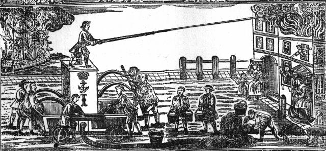 fire Fire Engine at Work ca. 1760