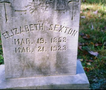elizsexton Elizabeth Sexton Gravestone