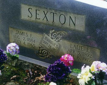 Stone of James and Lalie Sexton