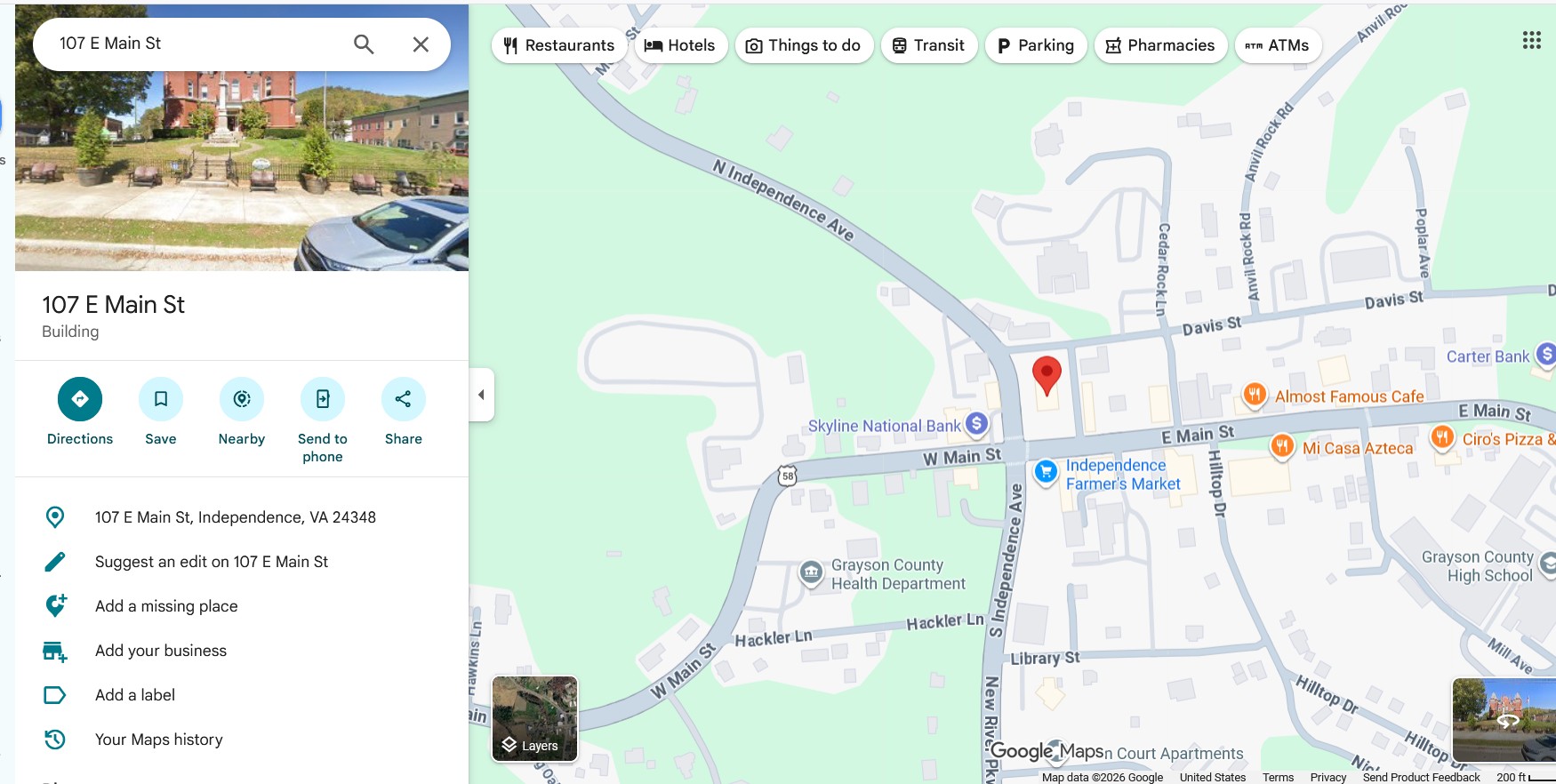 GCHS google map location